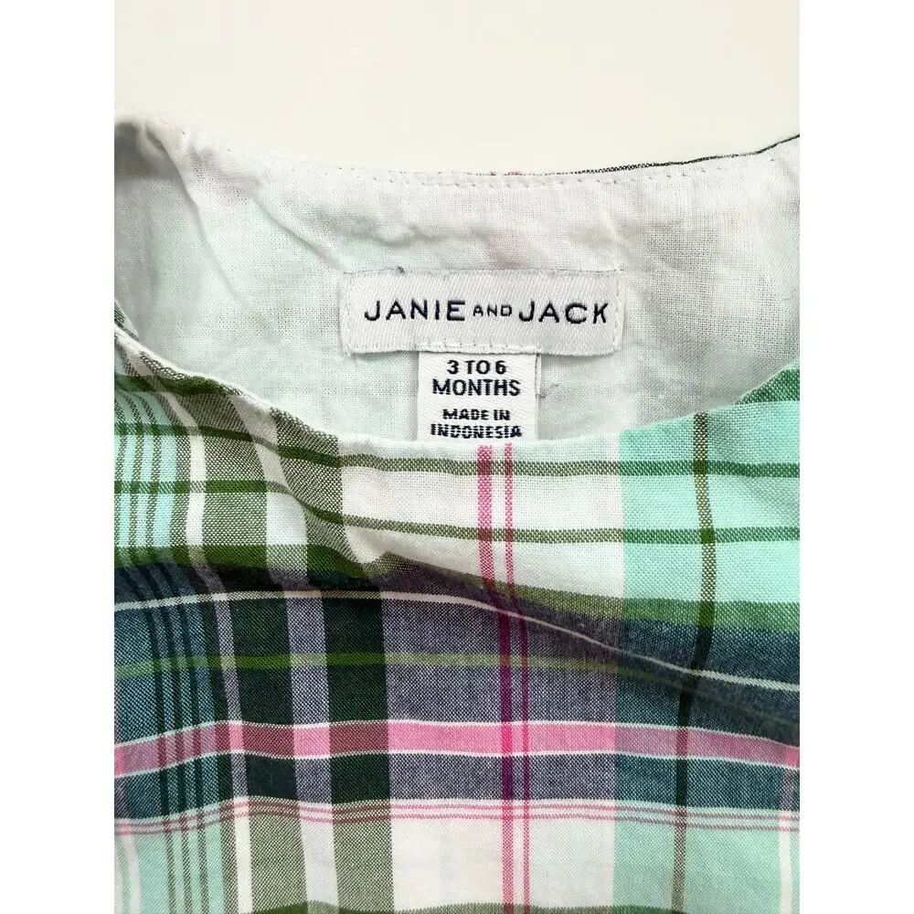 Janie and Jack Plaid Shortall